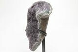 Sparkly Amethyst Geode Section on Metal Stand #209131-2